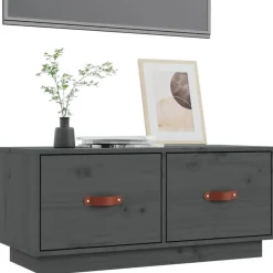 vidaXL Muebles Tv-Mueble de TV de madera maciza de pino 80x34x35 cm