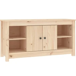 vidaXL Muebles Tv-Mueble de TV de madera maciza de pino 103x36,5x52 cm