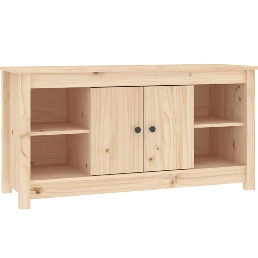 vidaXL Muebles Tv-Mueble de TV de madera maciza de pino 103x36,5x52 cm