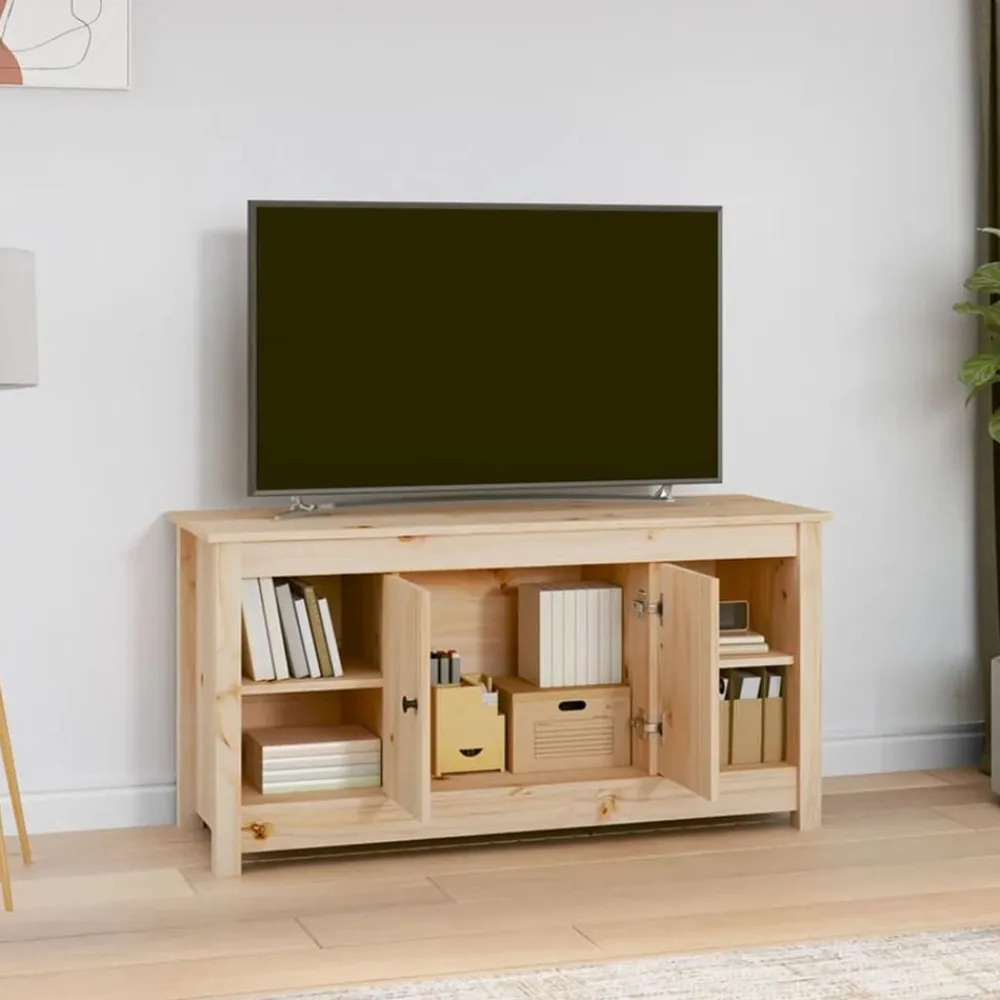 vidaXL Muebles Tv-Mueble de TV de madera maciza de pino 103x36,5x52 cm