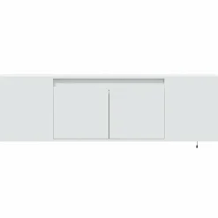 vidaXL Muebles Tv-Mueble de TV de pared con luces LED 135x31x39,5 cm