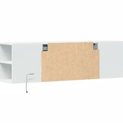 vidaXL Muebles Tv-Mueble de TV de pared con luces LED 135x31x39,5 cm