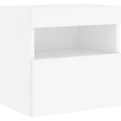 vidaXL Mueble de TV de pared con luces LED 40x30x40 cm Blanco Online