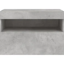 vidaXL Muebles Tv-Mueble de TV de pared con luces LED gris hormigón 60x30x40 cm