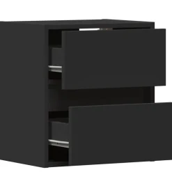 vidaXL Mueble de TV de pared con luces LED 41x31x45 cm Negro Hot