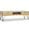 vidaXL Muebles Tv-Mueble de TV de teca maciza 120x35x35 cm