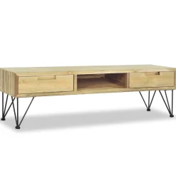 vidaXL Muebles Tv-Mueble de TV de teca maciza 120x35x35 cm