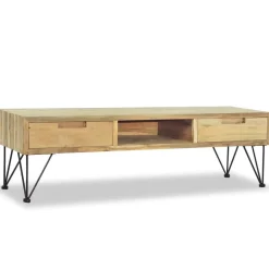 vidaXL Muebles Tv-Mueble de TV de teca maciza 120x35x35 cm