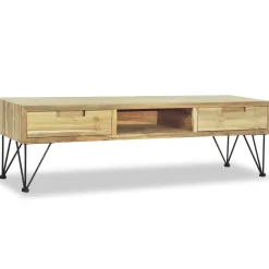 vidaXL Muebles Tv-Mueble de TV de teca maciza 120x35x35 cm