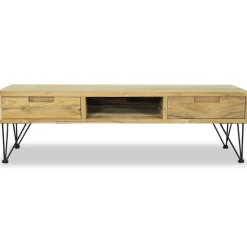 vidaXL Muebles Tv-Mueble de TV de teca maciza 120x35x35 cm