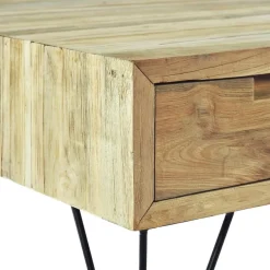 vidaXL Muebles Tv-Mueble de TV de teca maciza 120x35x35 cm