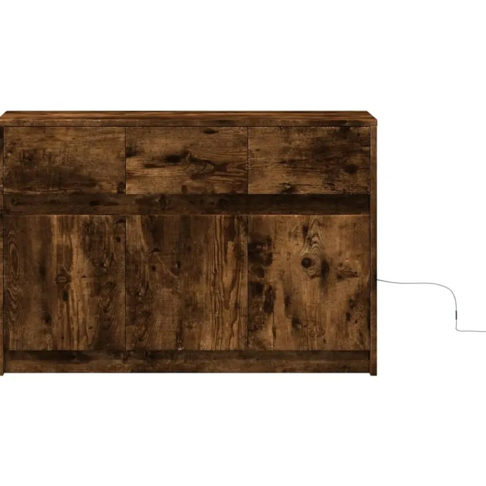 vidaXL Muebles Tv-Mueble de TV LED madera ingeniería 91x34x61 cm
