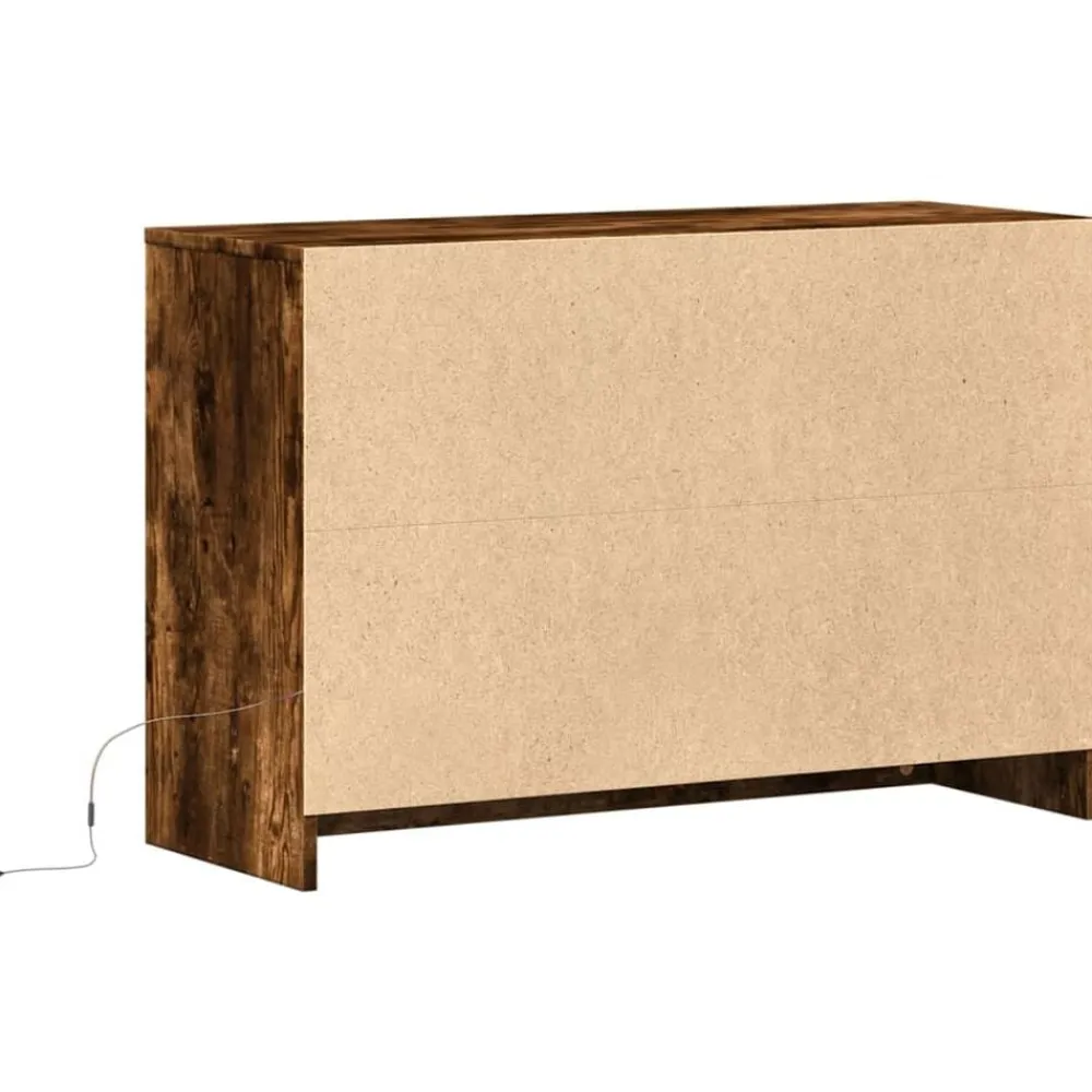 vidaXL Muebles Tv-Mueble de TV LED madera ingeniería 91x34x61 cm