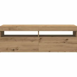 vidaXL Mueble de TV luces LED madera 120x35x40 cm Roble artisan Best
