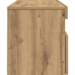 vidaXL Mueble de TV luces LED madera 120x35x40 cm Roble artisan Best