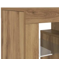 vidaXL Muebles Tv-Mueble de TV luces LED madera 140x36,5x40 cm