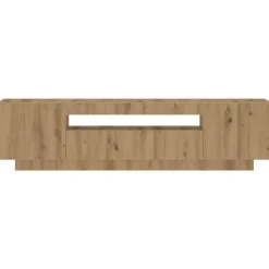 vidaXL Mueble de TV luces LED madera 160x35x40 cm Roble artisan Outlet