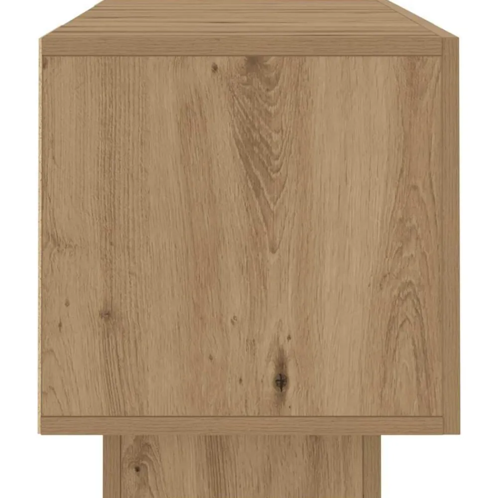 vidaXL Mueble de TV luces LED madera 160x35x40 cm Roble artisan Outlet