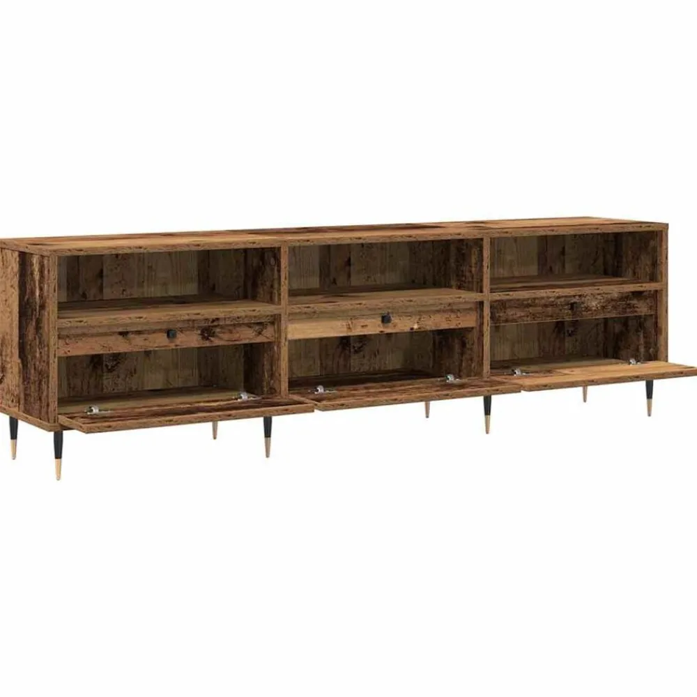 vidaXL Mueble de TV 150 x 30 x 45 cm Madera envejecida Outlet