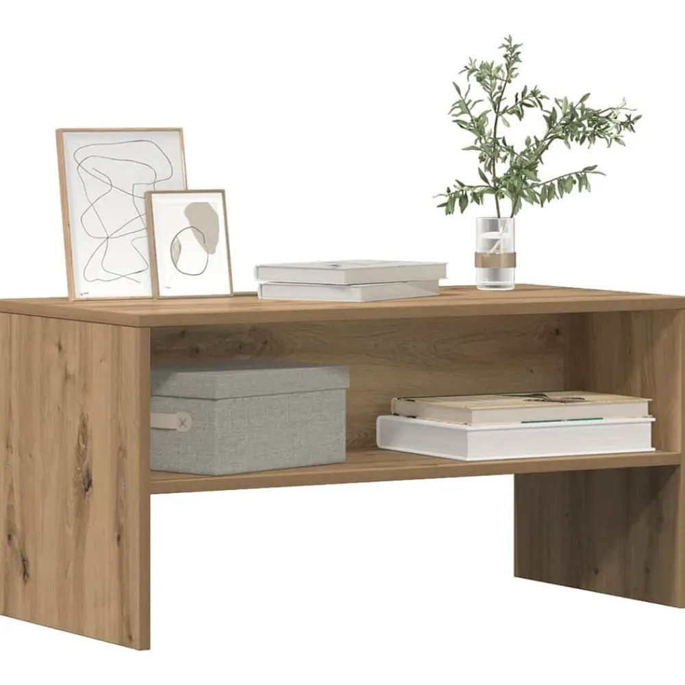 vidaXL Mueble de TV madera de ingeniería roble artesanal 80x40x40 cm Roble artisan New
