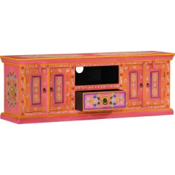 vidaXL Muebles Tv-Mueble de TV madera maciza de mango 110x30x40 cm