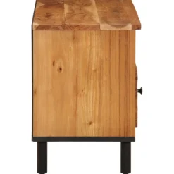 vidaXL Muebles Tv-Mueble de TV madera maciza de acacia 100x33x46 cm