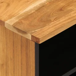 vidaXL Muebles Tv-Mueble de TV madera maciza de acacia 100x33x46 cm