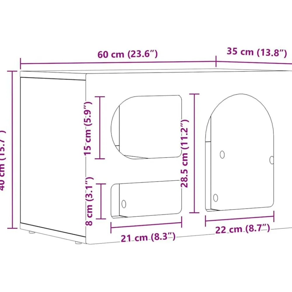 vidaXL Muebles Tv-Mueble de TV Madera vieja 60 x 35 x 40 cm Madera de ingeniería