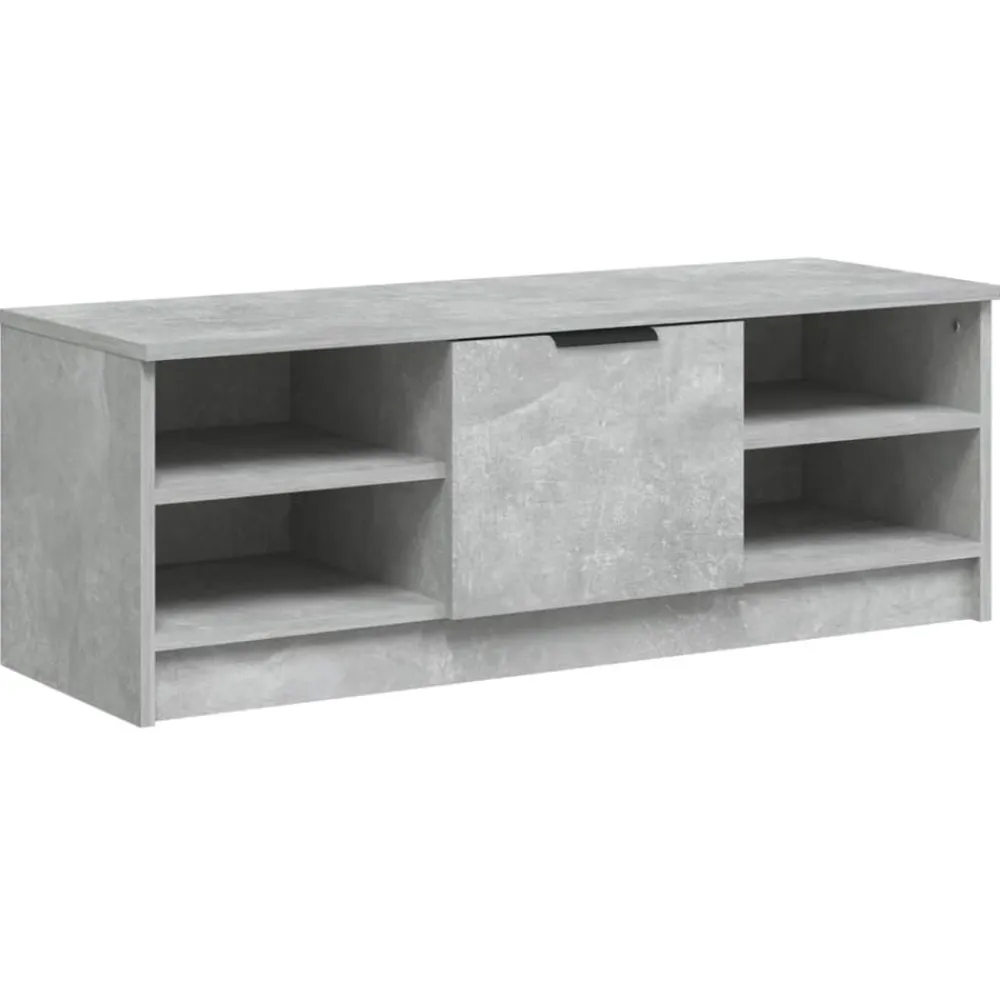 vidaXL Mueble de TV madera contrachapada gris hormigón 102x35,5x36,5cm Gris hormigón Sale