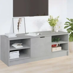 vidaXL Mueble de TV madera contrachapada gris hormigón 102x35,5x36,5cm Gris hormig&oacute;n Sale