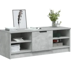 vidaXL Mueble de TV madera contrachapada gris hormigón 102x35,5x36,5cm Gris hormigón Sale