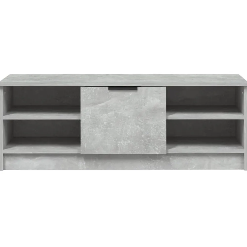 vidaXL Mueble de TV madera contrachapada gris hormigón 102x35,5x36,5cm Gris hormigón Sale