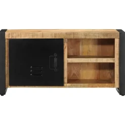 vidaXL Mueble de TV madera maciza de mango rugosa 80x30x40 cm Discount