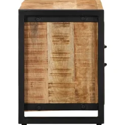 vidaXL Mueble de TV madera maciza de mango rugosa 80x30x40 cm Discount
