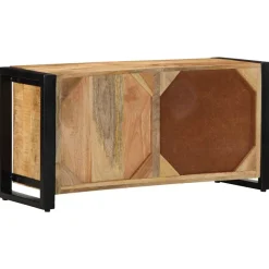 vidaXL Mueble de TV madera maciza de mango rugosa 80x30x40 cm Discount