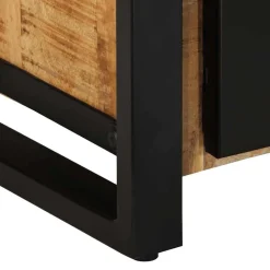 vidaXL Mueble de TV madera maciza de mango rugosa 80x30x40 cm Discount