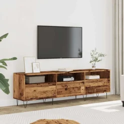 vidaXL Mueble de TV madera ingeniería madera envejecida 150x30x44,5 cm Madera antigua Outlet