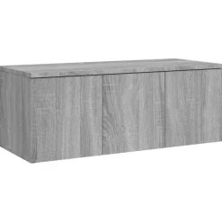 vidaXL Mueble de TV madera contrachapada 80x34x30 cm Gris sonoma New