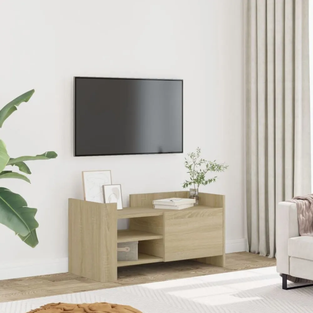 vidaXL Muebles Tv-Mueble de TV madera ingeniería roble 80x35x40 cm