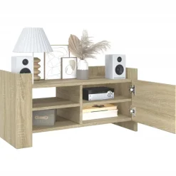 vidaXL Muebles Tv-Mueble de TV madera ingeniería roble 80x35x40 cm