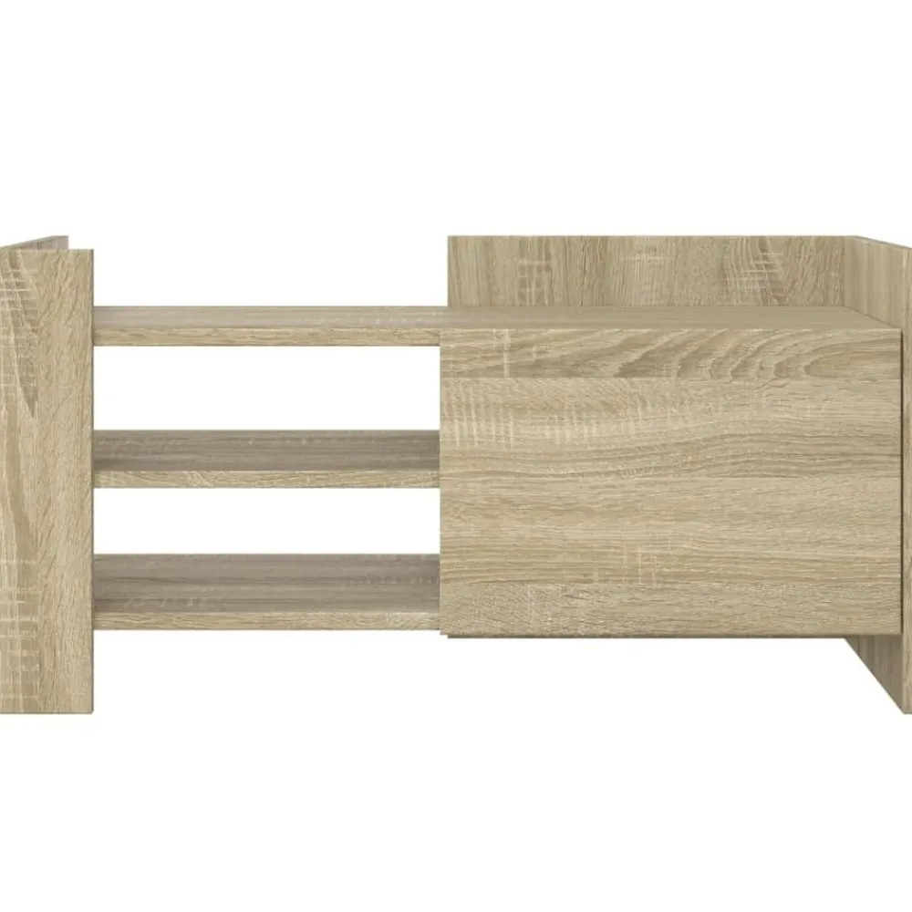 vidaXL Muebles Tv-Mueble de TV madera ingeniería roble 80x35x40 cm