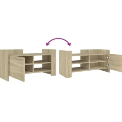 vidaXL Muebles Tv-Mueble de TV madera ingeniería roble 80x35x40 cm