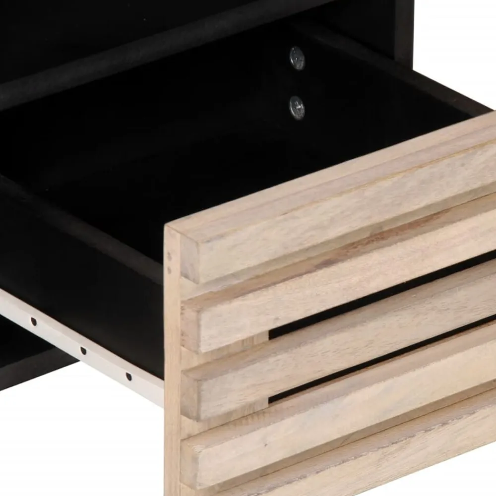 vidaXL Mueble de TV madera maciza de mango 100x34x46 cm Marrón claro Discount