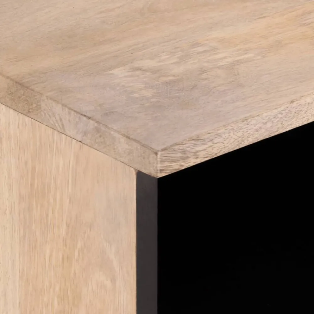 vidaXL Mueble de TV madera maciza de mango 100x34x46 cm Marrón claro Discount