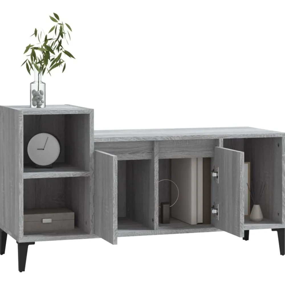 vidaXL Muebles Tv-Mueble de TV madera contrachapada 100x35x55 cm