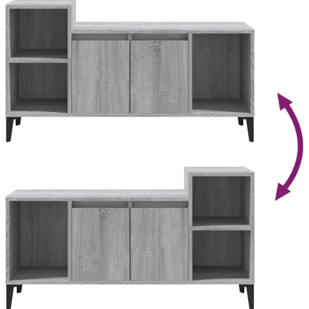 vidaXL Muebles Tv-Mueble de TV madera contrachapada 100x35x55 cm