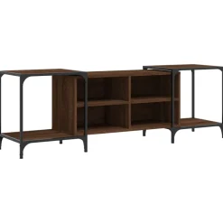 vidaXL Muebles Tv-Mueble de TV madera de ingeniería marrón roble 153x37x50 cm