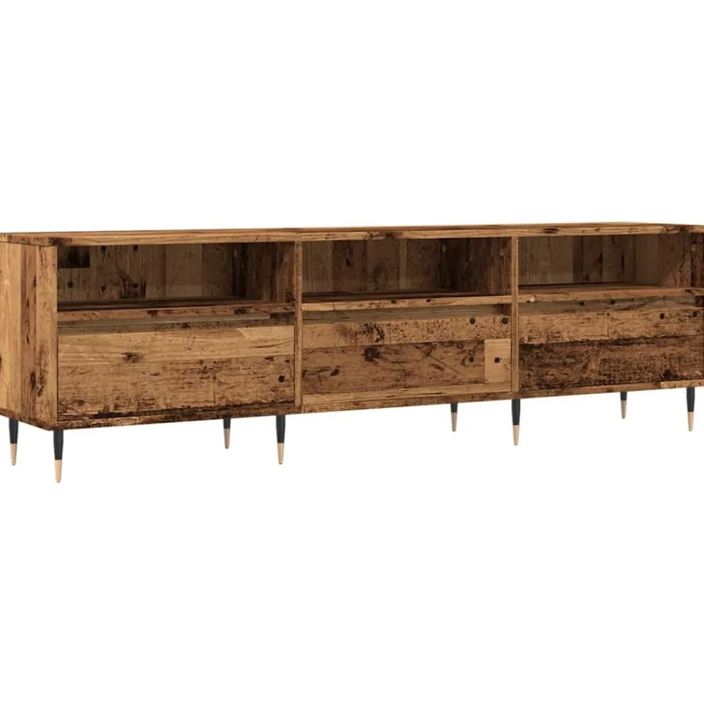 vidaXL Mueble de TV madera ingeniería madera envejecida 150x30x44,5 cm Madera antigua Sale