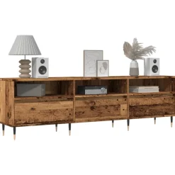 vidaXL Mueble de TV madera ingeniería madera envejecida 150x30x44,5 cm Madera antigua Sale