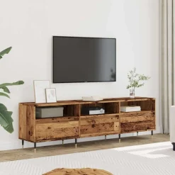 vidaXL Mueble de TV madera ingeniería madera envejecida 150x30x44,5 cm Madera antigua Sale